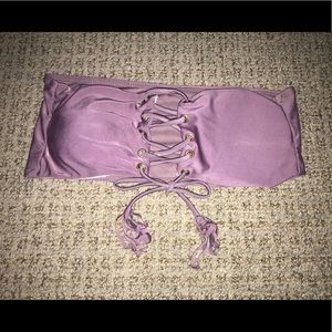Zaful Lilac Strapless Swim Top